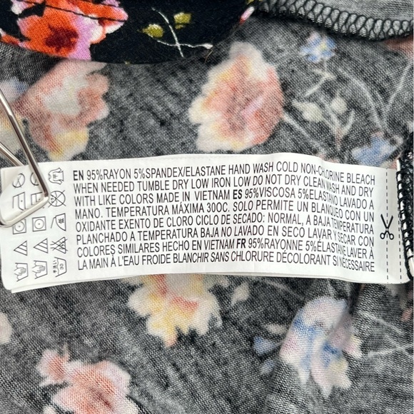 Forever 21 Floral Short Sleeve Cinched Waist Top Size Med Women’s - Picture 5 of 5